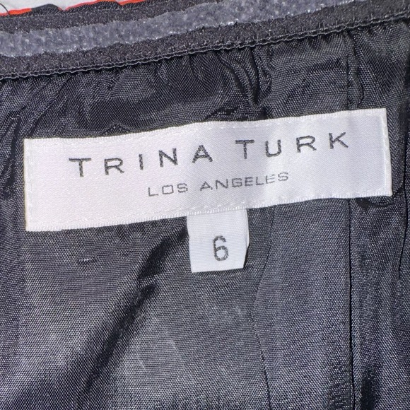 Trina Turk Dress Size 6 Silk Strapless Floral Y2K Dark Romantic Coquette Sexy - Picture 5 of 10